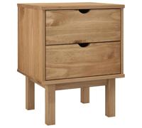 vidaXL Mesita de Noche, Armario Auxiliar de Almacenaje, Mesilla Mesa Decorativa, Cajonera Mueble para Dormitorio, Madera Maciza de Pino