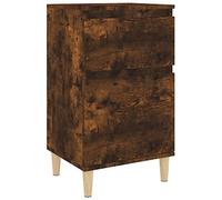 vidaXL Mesita de Noche Color Roble Ahumado 40x35x70 cm, Armario, mesilla de Noche, Muebles de Dormitorio, Mesa Auxiliar, Armario Auxiliar