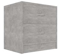 vidaXL Mesita de Noche con 2 Cajones Cómoda Rústica Natural Armario Auxiliar Muebles de Dormitorio Gris Hormigón 40x30x40 cm Madera Contrachapada