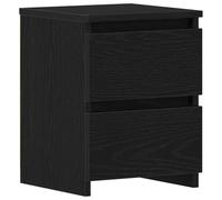 vidaXL Mesita de Noche con cajones en Negro y Roble, 30 x 30 x 40 cm. Es una mesita Moderna, pequeña Almacenamiento. Ideal para el Dormitorio, con un diseño Minimalista pa