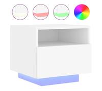 Vidaxl mesita de noche con luces led blanco 40x39x37 cm