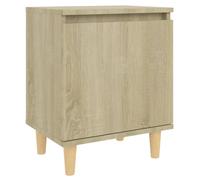 vidaXL Mesita de Noche con Patas Aparador Auxiliar Cama Armario Dormitorio Habitación Organizador Almacenamiento Roble Sonoma 40x30x50 cm Madera Pino