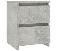 vidaXL Mesita de Noche Contrachapada Casa Hogar Decoración Diseño Estilo Habitación Dormitorio Mesilla Cama Cómoda Bricolaje 30x30x40cm Gris Hormigón