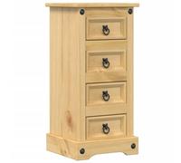 vidaXL Mesita de noche Corona madera de pino 35x32,5x74 cm, mesita auxiliar, mesa auxiliar, soporte para teléfono