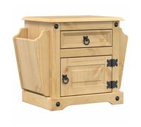 Vidaxl mesita de noche corona madera maciza de pino 45x35x47,5 cm