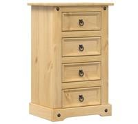 Mesita De Noche Corona Madera Maciza De Pino 53x39x84 Cm Vidaxl