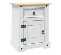 Vidaxl mesita de noche corona range pino mexicano blanco 53x39x67 cm