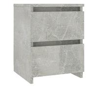 Vidaxl mesita de noche de aglomerado gris hormigón 30x30x40 cm