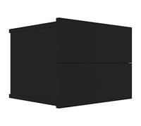 vidaXL Mesita de Noche de Cama con 2 Cajones Cómoda Rústica Natural Armario Auxiliar Muebles de Dormitorio Negro 40x30x30 cm Madera Contrachapada