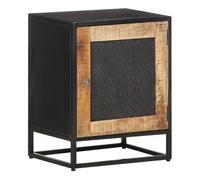 Vidaxl mesita de noche de madera de mango rugosa 40x30x50 cm 40 cm