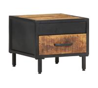 Vidaxl mesita de noche de madera de mango rugosa 40x40x35 cm 40 cm