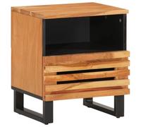 vidaXL Mesita de noche de madera maciza de acacia 40x33x46 cm