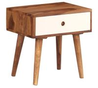 vidaXL Madera Maciza Sheesham Mesita Noche 45x30x45 cm Mesilla Mueble Auxiliar