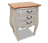 Vidaxl mesita de noche de madera maciza de caoba 48x35x64 cm