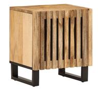 Vidaxl mesita de noche de madera maciza de mango rugosa 40x34x46 cm