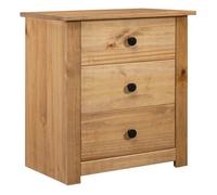 vidaXL Mesita de Noche de Madera Pino Panama Range Mobiliario Hogar Duradera Robusta Resistente Práctica Funcional Elegante Moderna Útil 46x40x57cm