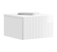 vidaXL Mesita de Noche de Pared 2 pcs Brillante 33 x 34,5 x 20 cm, Cabinet de Pared Vintage, Diseño Rectangular, Almacenamiento Compacto para Sala de Estar, Amplio Almacenaje, Uso Multifuncional