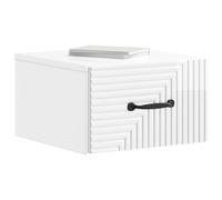 vidaXL Mesita de Noche de Pared 2 pcs Brillante 34,5 x 33 x 20 cm, Mesita de Noche Rectangular, con Gran Espacio, Minimalista, Amiga de Cama, Organizador Funcional, Pieza Elegante
