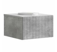 vidaXL Mesita de Noche de Pared 2 pcs Gris Hormigón 33 x 34,5 x 20 cm, Cabinet de Pared Vintage, Diseño Rectangular, Almacenamiento Compacto para Sala de Estar, Amplio Almacenaje, Uso Multifuncional