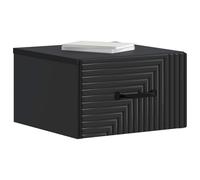 vidaXL Mesita de Noche de Pared 2 pcs Negro 34,5 x 33 x 20 cm, Mesita Minimalista, Almacenamiento Espacioso, diseño Moderno, Organizador de Dormitorio, Mesa Decorativa Elegante