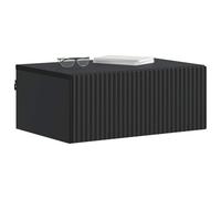 vidaXL Mesita de Noche de Pared 2 pcs Negro 49 x 34,5 x 20 cm, Sala de Estar, Soluciones de Almacenamiento Vintage, Gabinete montado en la Pared, Organización estilosa, Diseño Funcional