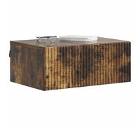 vidaXL Mesita de Noche de Pared 2 pcs Roble Ahumado 49 x 34,5 x 20 cm, Sala de Estar, Soluciones de Almacenamiento Vintage, Gabinete montado en la Pared, Organización estilosa, Diseño Funcional