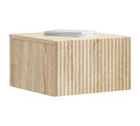 vidaXL Mesita de Noche de Pared 2 pcs Roble Sonoma 33 x 34,5 x 20 cm, Cabinet de Pared Vintage, Diseño Rectangular, Almacenamiento Compacto para Sala de Estar, Amplio Almacenaje, Uso Multifuncional