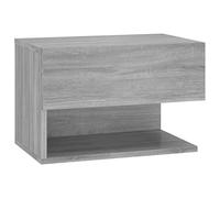 vidaXL Mesita de Noche de Pared Aparador Auxiliar Armario Cama Dormitorio Habitación Organizador Almacenaje Madera Contrachapada Gris Sonoma