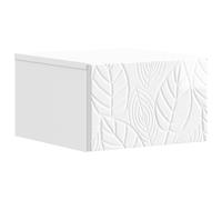 vidaXL Mesita de Noche de Pared Blanco Brillante 49 x 34,5 x 20 cm, Sala, Escritorio Compacto, Almacenamiento en Pared, Estante Flotante, mesita Funcional, Organizador Moderno