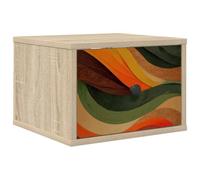 vidaXL Mesita de Noche de Pared Bonn Roble Sonoma 36 x 33 x 25 cm, Almacenamiento Moderno para el Dormitorio, mesita Rectangular y gabinete de Pared, Muebles funcionales para organizar