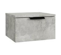 vidaXL Mesita de noche de pared flotante con cajones para dormitorio Gris hormigón