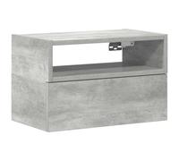 vidaXL Mesita de Noche de Pared Color Gris hormigón 45x26x28,5 cm, mesita de Noche Flotante, mesilla de Noche, Armario, mesita de Noche