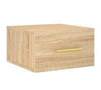 vidaXL Mesita de Noche de Pared Color Roble Sonoma 35x35x20 cm, mesita de Noche, mesita de Noche Colgante, Muebles de Dormitorio, mesilla de Noche