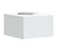 vidaXL Mesita de Noche de Pared con cajón 2 pcs 33 x 34,5 x 20 cm, Cabinet de Pared Vintage, Diseño Rectangular, Almacenamiento Compacto para Sala de Estar, Amplio Almacenaje, Uso Multifuncional