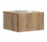 vidaXL Mesita de Noche de Pared con cajón 2 pcs Roble Artesanal, Cabinet de Pared Vintage, Diseño Rectangular, Almacenamiento Compacto para Sala de Estar, Amplio Almacenaje, Uso Multifuncional