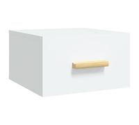 Mesita de noche de pared blanco 35x35x20 cm