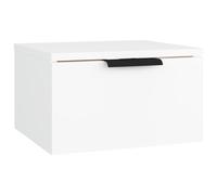 vidaXL Mesita de Noche de Pared Flotante Muebles Dormitorio Armario Espacio Almacenamiento Duermo Decorativa Cajones Cama Duermo Blanco