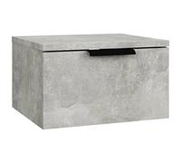 vidaXL Mesita de Noche de Pared Flotante Muebles Dormitorio Armario Espacio Almacenamiento Duermo Decorativa Cajones Cama Duermo Color Gris Hormigón