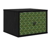 vidaXL Mesita de Noche de Pared GELEEN Roble Negro 36 x 33 x 25 cm, Almacenamiento Moderno para el Dormitorio, mesita Rectangular y gabinete de Pared, Muebles funcionales para organizar