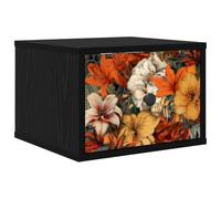 vidaXL Mesita de Noche de Pared GENNEP Roble Negro 36 x 33 x 25 cm