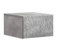 vidaXL Mesita de Noche de Pared Gris Hormigón 49 x 34,5 x 20 cm, Sala, Escritorio Compacto, Almacenamiento en Pared, Estante Flotante, mesita Funcional, Organizador Moderno