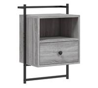 Vidaxl mesita de noche de pared gris sonoma 40x30x61 cm