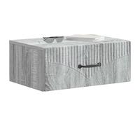 vidaXL Mesita de Noche de Pared Gris Sonoma 49 x 34,5 x 20 cm, Muebles de Dormitorio Modernos, Mesa compacta Rectangular, mesita útil, Amplio Almacenamiento, Decorativo y práctico