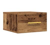 vidaXL Mesita de Noche de Pared Madera Envejecida 35x35x20 cm
