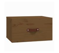 Vidaxl mesita de noche de pared marrón miel 40x29,5x22 cm