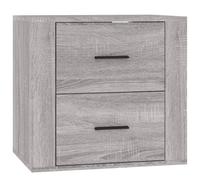 vidaXL Mesita de Noche de Pared Mesilla Mueble Auxiliar Almacenamiento Estante Cómoda Cajón Dormitorio Sala de Estar Colgante Gris Sonoma