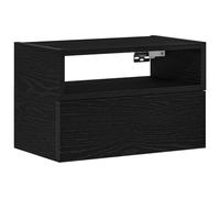 vidaXL Mesita de Noche de Pared Negra 45x26x28,5 cm, mesita de Noche Flotante, mesilla de Noche, Armario, mesita de Noche, Muebles de Dormitorio