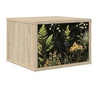 vidaXL Mesita de Noche de Pared RHENEN Roble Sonoma 36 x 33 x 25 cm, Almacenamiento Moderno para el Dormitorio, mesita Rectangular y gabinete de Pared, Muebles funcionales para organizar