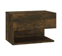 Vidaxl mesita de noche de pared roble ahumado