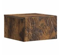 vidaXL Mesita de Noche de Pared Roble Ahumado 49 x 34,5 x 20 cm, Sala, Escritorio Compacto, Almacenamiento en Pared, Estante Flotante, mesita Funcional, Organizador Moderno